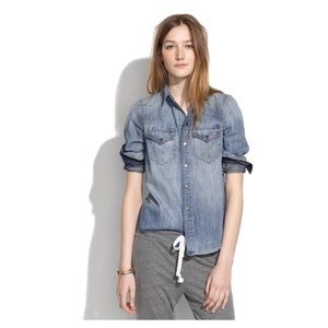 Madewell denim shirt.